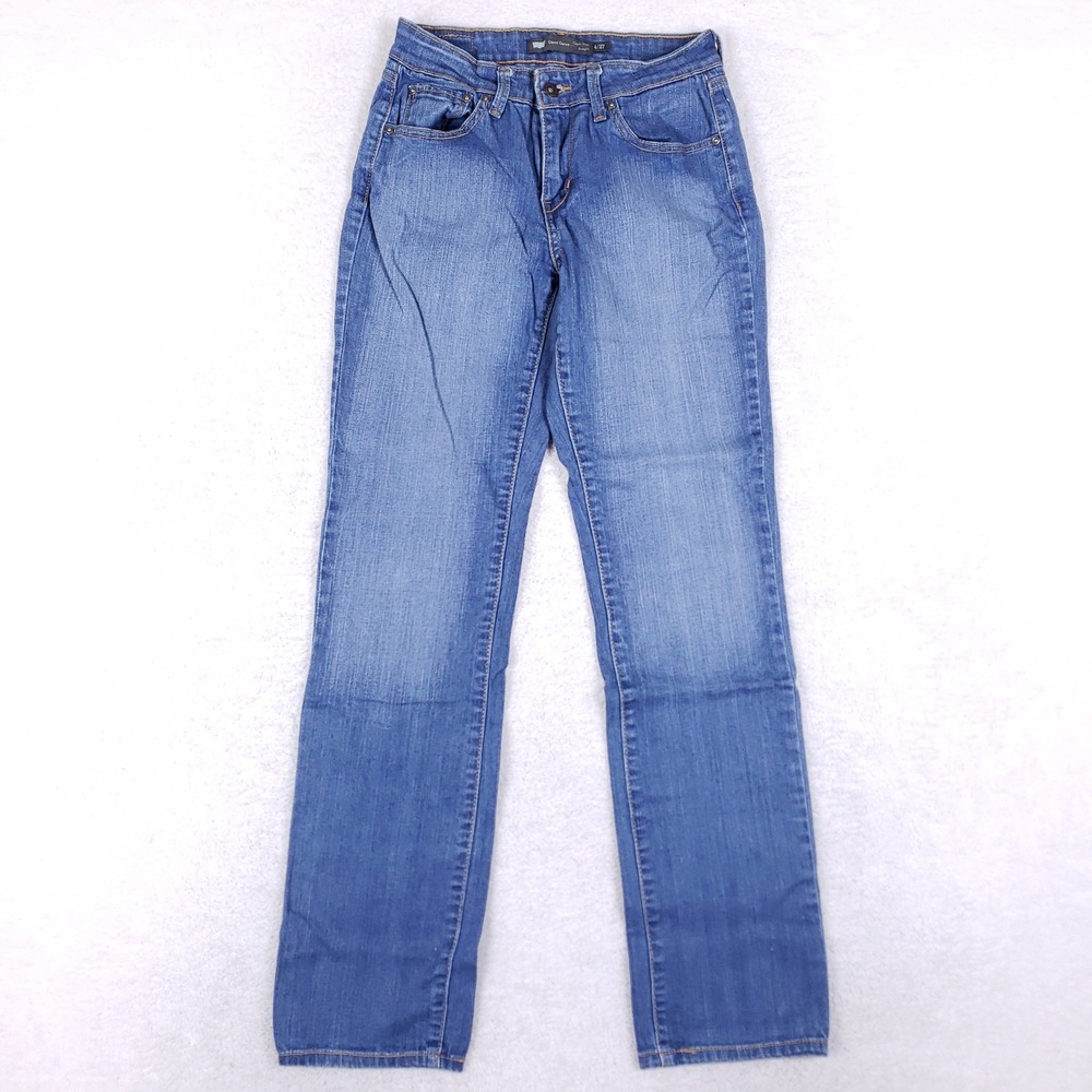Levi's Demi Curve Straight Leg‎ Jeans Women 4/27 Classic Rise Blue Denim Casual